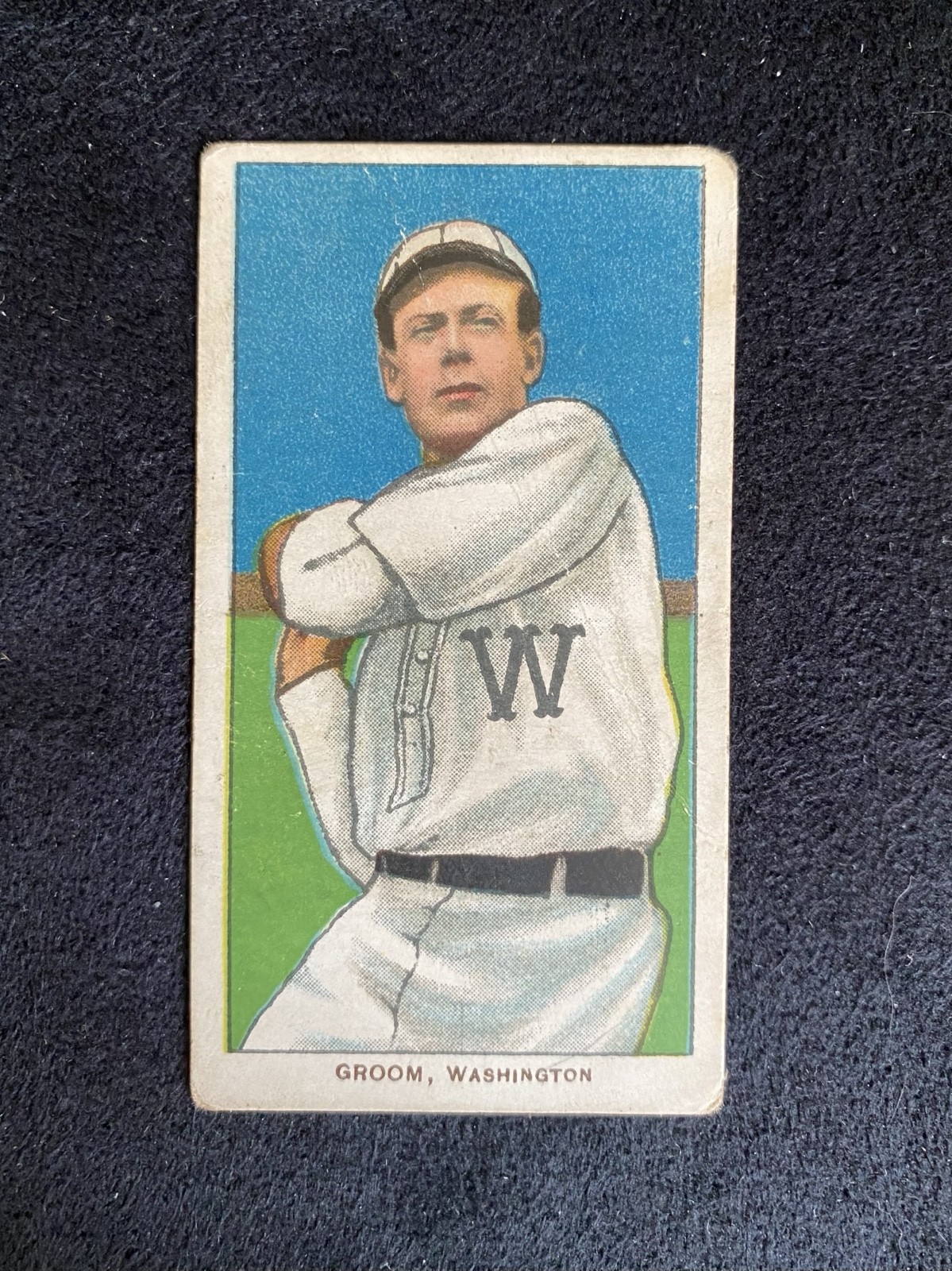 1909-11 T206 -Bob Groom Washington Senators Piedmont Factory No. 25 Back Tobacco