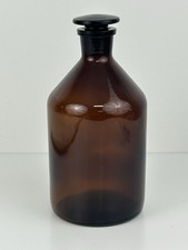 Vintage Wheaton Amber Glass Reagent Bottle With Glass Stopper Made In USA