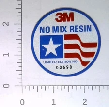 Vintage 3M Company No Mix Resin Limited Edition Coal Mining Sticker Decal