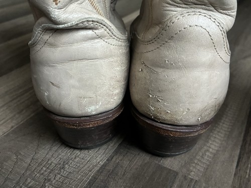Dan Post Leather Cowboy Western Boots Men’s Size 9 D Cream Beige White - Picture 7 of 15