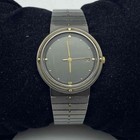 Vintage 1980s Seiko Women's Quartz Watch 2A32-0040 Black Dial Gold Tone 30mm — photo 1