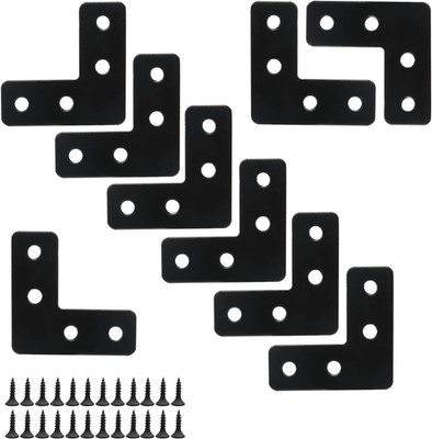 20PCS Black Stainless Steel L Braces 40mm x 40mm Corner Angle Brackets