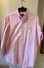Ralph Lauren Yarmouth Oxford Men's Button Down Dress Shirt pink Cotton 15 32