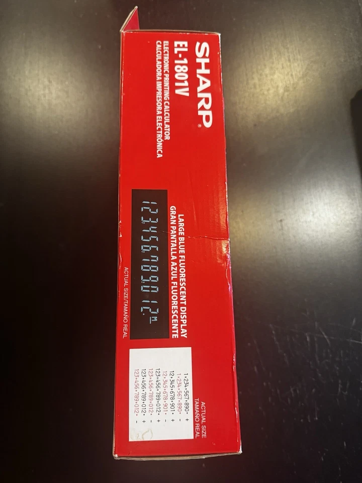 Sharp EL-1801V Electronic Printing Calculator 12 Digit 2 Color Printer Open Box - Image 2 of 4