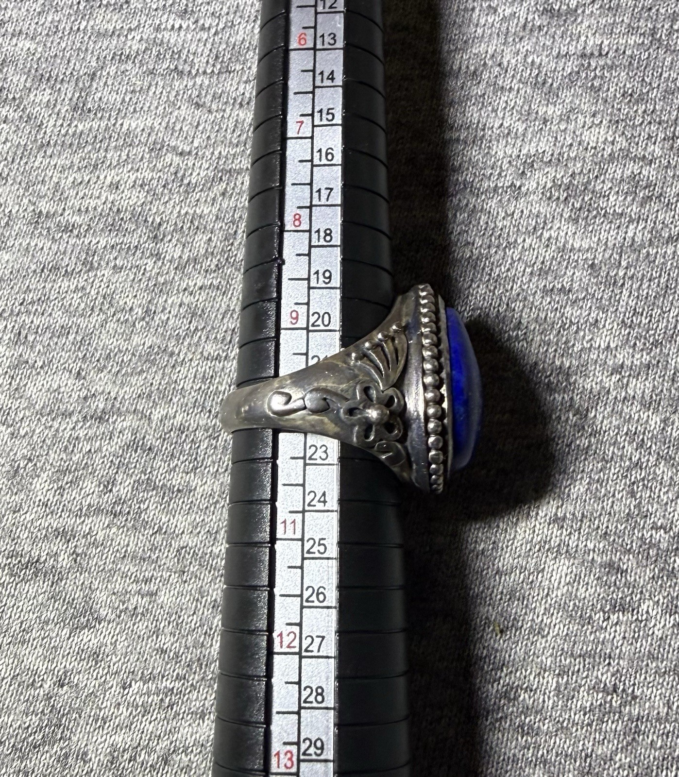 Solid 925 Sterling Silver Lapis Lazuli Ring – Han… - image 7