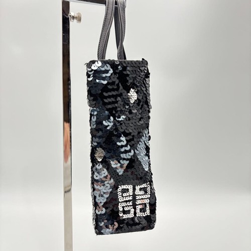 Givenchy Sequin Black Leather Handbag, Authentic, Excellent Condition Japan - 第 5/8 張圖片