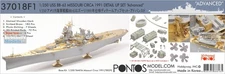PONF37018 1:350 Pontos Model Advanced Detail Up Set - USS Missouri BB-63 Circa