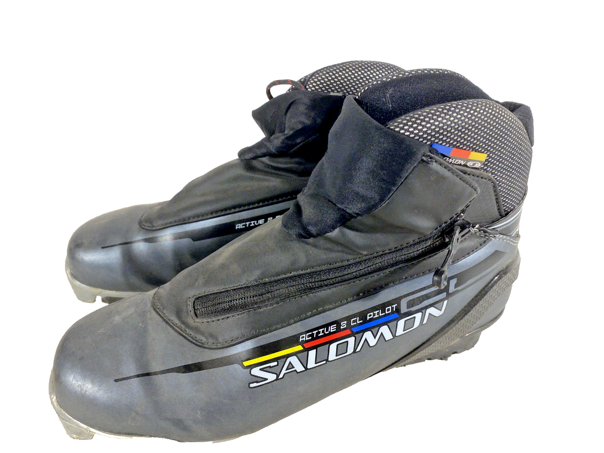 salomon 3.1 cross country ski boots SALOMON Active Nordic Cross Country Ski Boots Size EU41 1/3 US8 SNS Pilot  3437