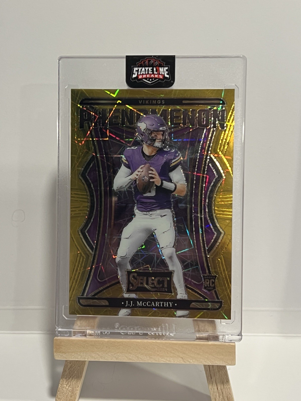 2024 Panini Select - Phenomenon J.J. McCarthy #6 GOLD!!! /10 (RC) 1ST ON PRINT