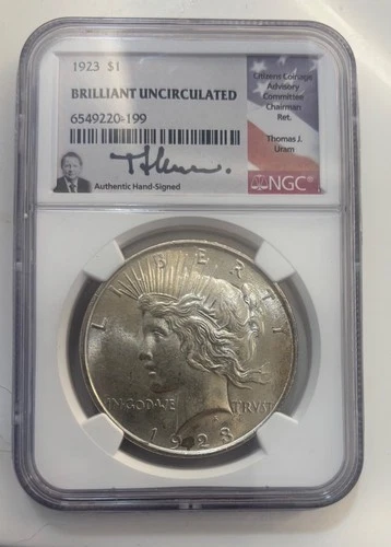 1923 US Peace Silver Dollar $1 - NGC Brilliant Uncirculated