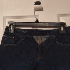Tommy Hilfiger Girls Dark Blue Denim Jeans Dark Wash Embroidered Back Pockets