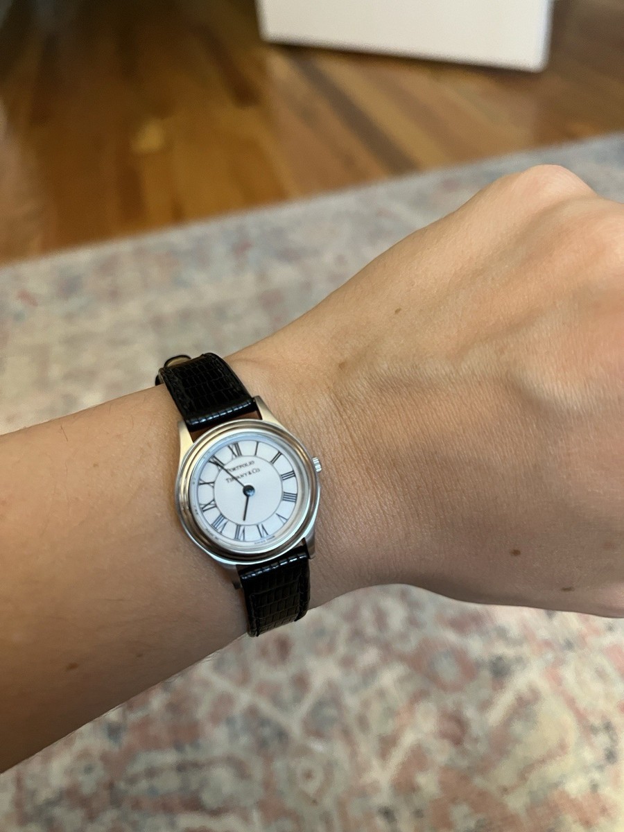 Tiffany & Co. Portfolio Stainless Steel Watch Black Leather  display picture 3