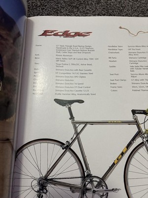 Vintage 1995 GT Bicycles Catalog Brochure Road Bike Edge Fury Rage
