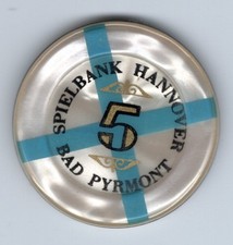 Spielbank Hannover Bad Pyrmont 5DM Gaming Jeton, Hanovre / Bad Pyrmont Allemagne