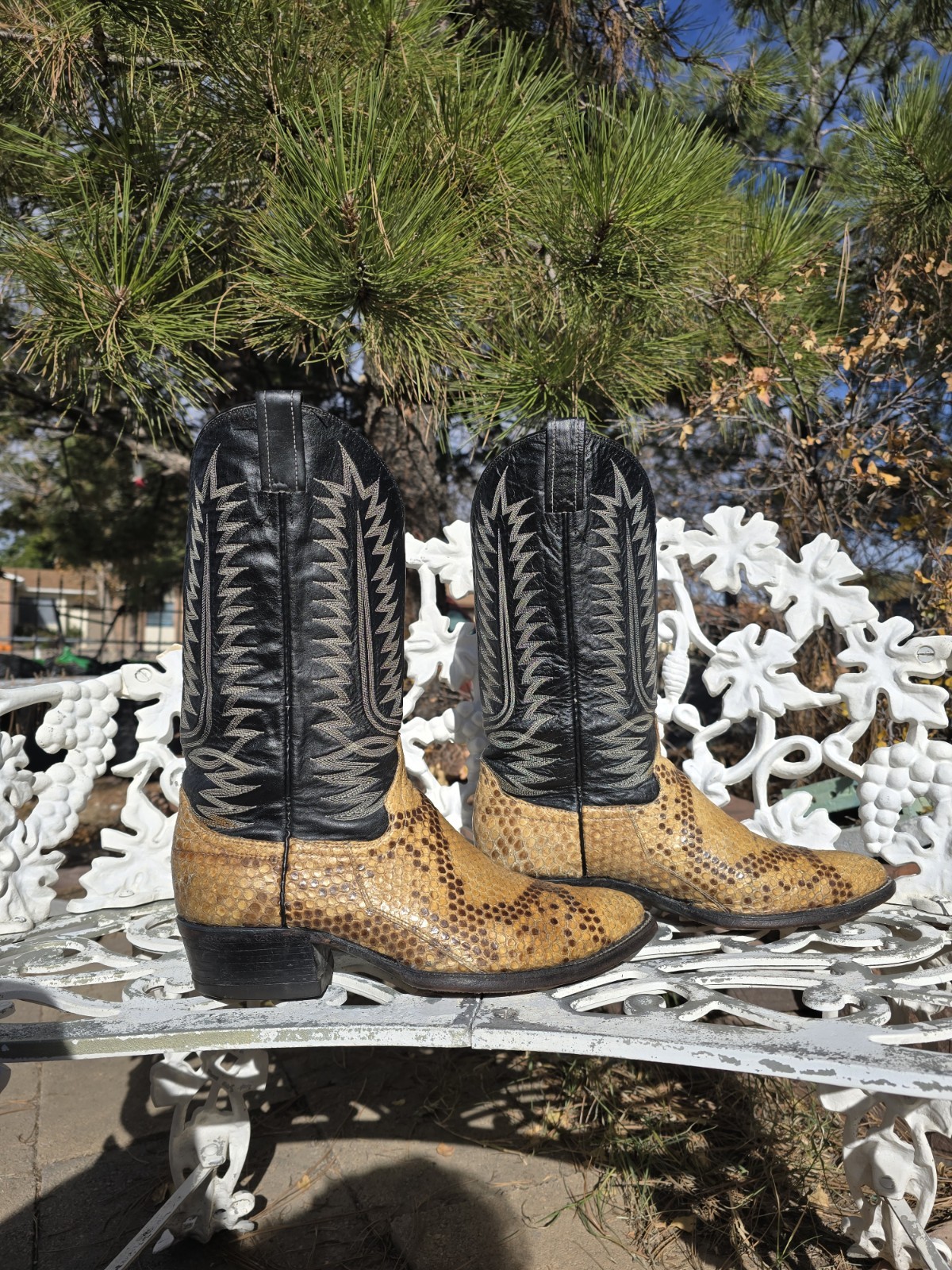 9.5D 🔥🐍 ROCK PYTHON SNAKESKIN POINTED TOE🔥🐍 V… - image 4