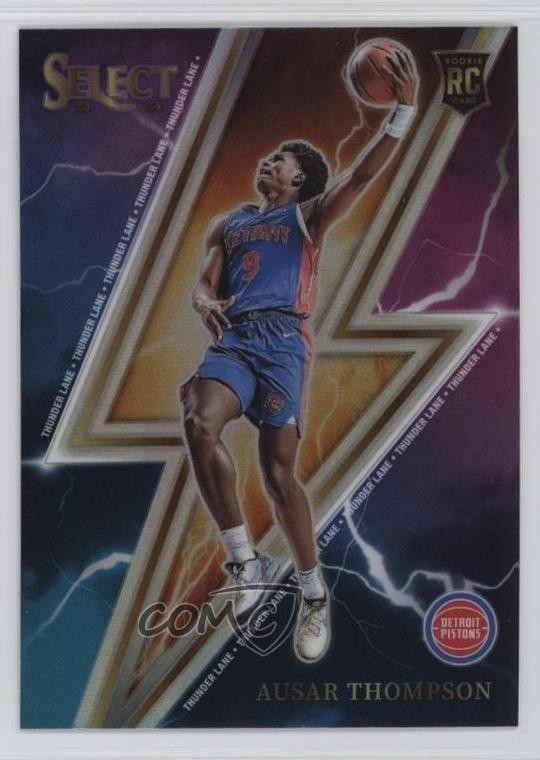 2023-24 Panini Select Thunder Lane Silver Prizm Ausar Thompson #9 0g2y