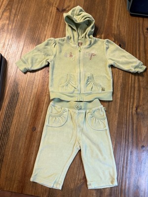Baby Gap 2 Piece Matching Set Sweatsuit Y2K Green Brannans Favorites 6-12 Months