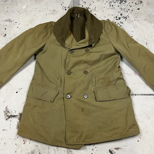 Vintage 40s WW2 Jeep Coat Mackinaw Jacket M1938 Size 36 Barnstormer Military image 2