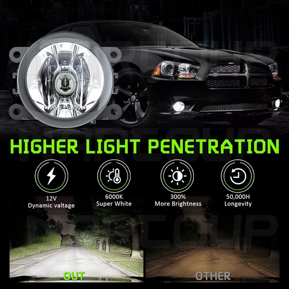 PAR de luces antiniebla delanteras de conducción para Ford Transit Connect 2011-2023 lente transparente Foto 2 de 4