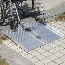Portable Folding Wheelchair Ramp for Mobility Scooter Home Car Threshold +Handle