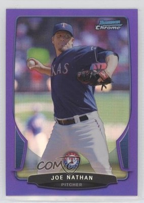 2013 Bowman Chrome Purple Refractor 90/199 Joe Nathan #124 y0i