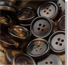 15 Pieces Real Horn Buttons Set for Blazer and Suit, 20mm 15mm Mixed Genuine ...