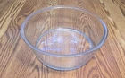 Pyrex # 8202 Clear Soda Lime Glass Fancy Flat Bottom 3 Qt Serving Bowl VGC