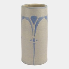 Ephraim Faience 1999 Arts And Crafts Gray Blue Marblehead Style Vase