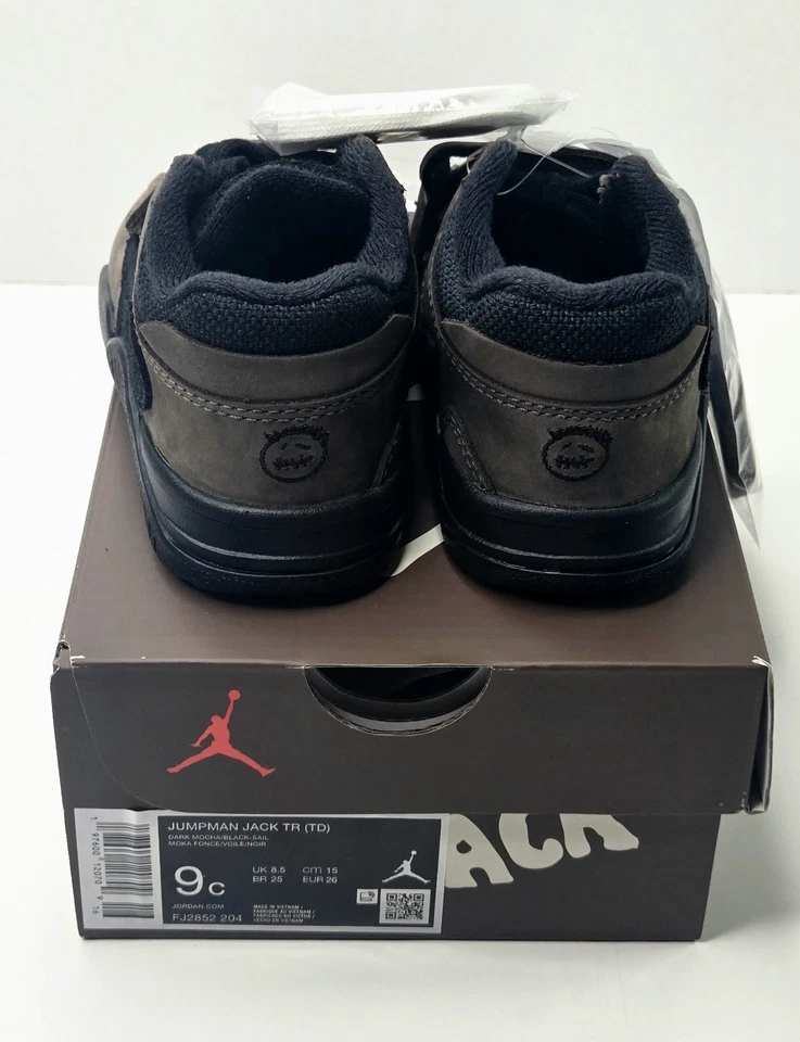 Nike Jumpman Jack Dark Mocha Travis Scott/Jordan FJ2852-204 TD Size 9c NEW  - Image 3 of 4