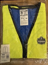 Ergodyne Cooling Vest Unisex M Lime Green Dry Evaporative Zipper closure New.