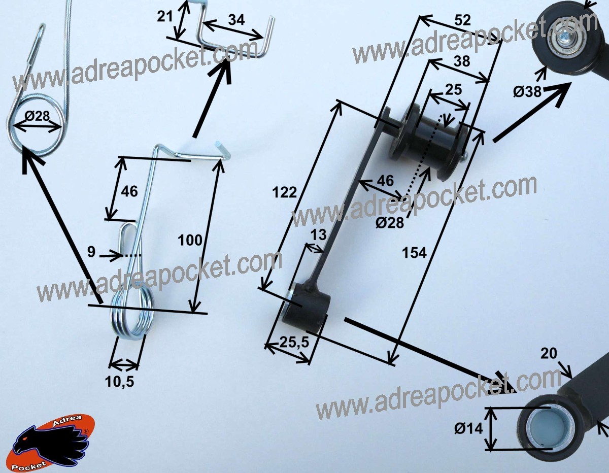 Tendeur de chaine Shineray 250 STIXE anti-déraillement en acier