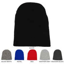 Super Soft Acrylic Knit Plain Slouch Solid Color Beanie Hat - FREE SHIPPING