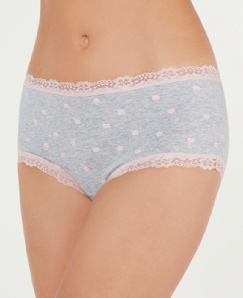 Jenni Women's Cotton LaceTrim Hipster Panty Underwear, Assorted Colors