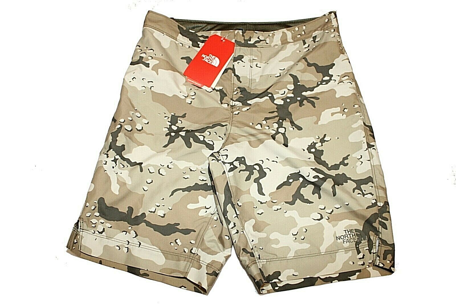 Sand Camo Print Adjustable Waist Shorts 