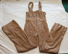 Aerie corduroy overalls tan boho hangout hip chic carefree xs