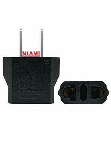 2-PACK EU to American Outlet Plug Adapter Electrical Travel Power Tool Converter - Picture 4 of 8