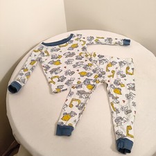 Carters Toddler Boy Pajamas Set 18M White Cozy Construction Machine Print
