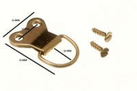 Picture Frame Hanging D Ring Double Eb Brass Plated & Screws Pack Of 1000 Picture Frame Hanging D Ring Double Eb Brass Plated & Screws Pack Of 1000