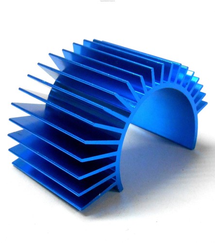 03300 1/10 Scale RC Buggy 540 550 Motor Heatsink Heat Sink Vented Blue 35mm x 1