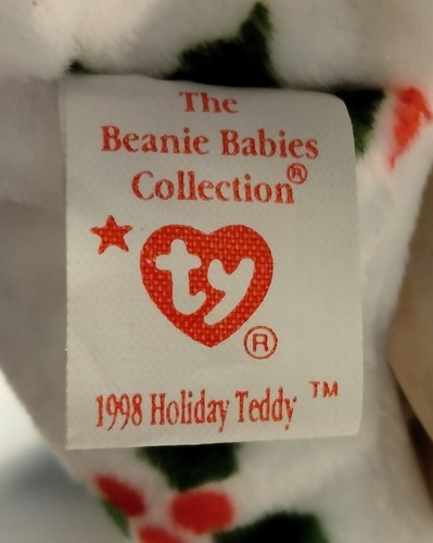 Holiday Teddy TY 1998 Beanie Baby Collection - Picture 9 of 12