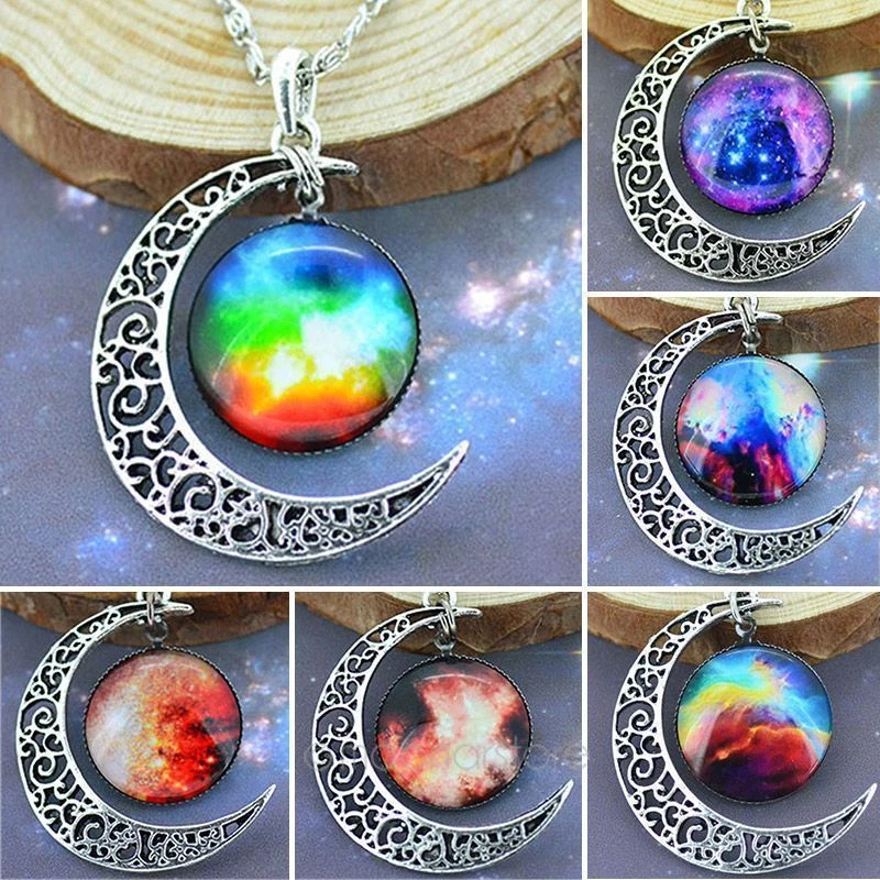 Celestial Crescent Moon Engravable Girls Pendant/Necklace - Sterling S