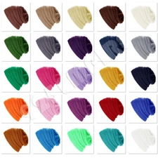 Men Women's Knit Slouchy Baggy Beanie Oversize Winter Hat Ski Slouchy Cap Skull