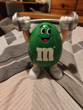 RARE VINTAGE  1991 M&M's Peanut Dispenser Summer Olympic's Weight Lift