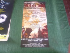 Sweeney Todd The Demon Barber of Fleet Street 2008 ITALIAN LOCANDINA 13x26" ffin