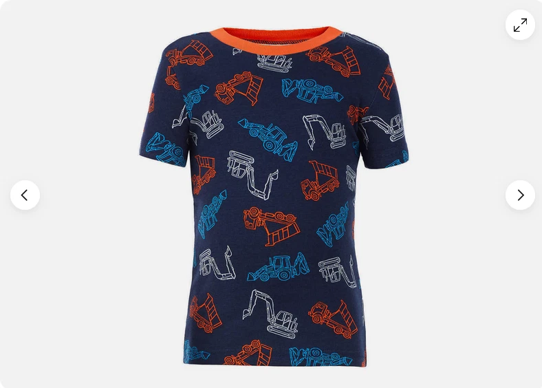 Kirkland BOYS 4-Piece Organic Cotton Pajamas, Construction(BLUE/ORANGE 5)NWOT - Image 3 of 4