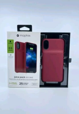 mophie Juice Pack Access 2,200mAh Battery Case for iPhone Xs/X (Stone/Red)