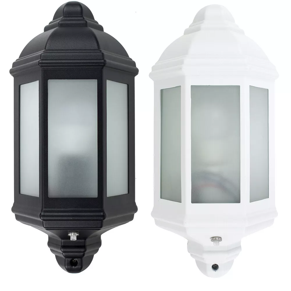 Modern Outdoor Security Bulkhead Wall Light Dusk Dawn PIR Motion Sensor Lamp
