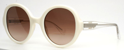 GIGI STUDIOS Greca 6592/8 White Womens Round Gradient Sunglasses 52-24-140 B:52