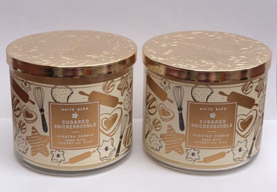 2x Bath & Body Works SUGARED SNICKERDOODLE Large 3-Wick Candle 14.5 oz