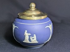 Adams Tunstall Jasperware Preserve Jar and Cover. Late 19th Early 20th C 11cm